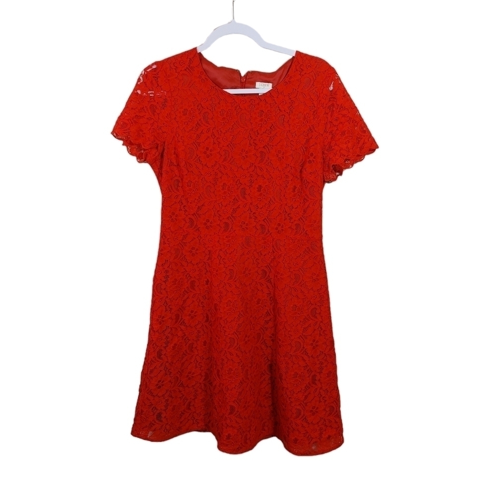 J. Crew Ladies Short Sleeve Lace Mini Dress- size 8